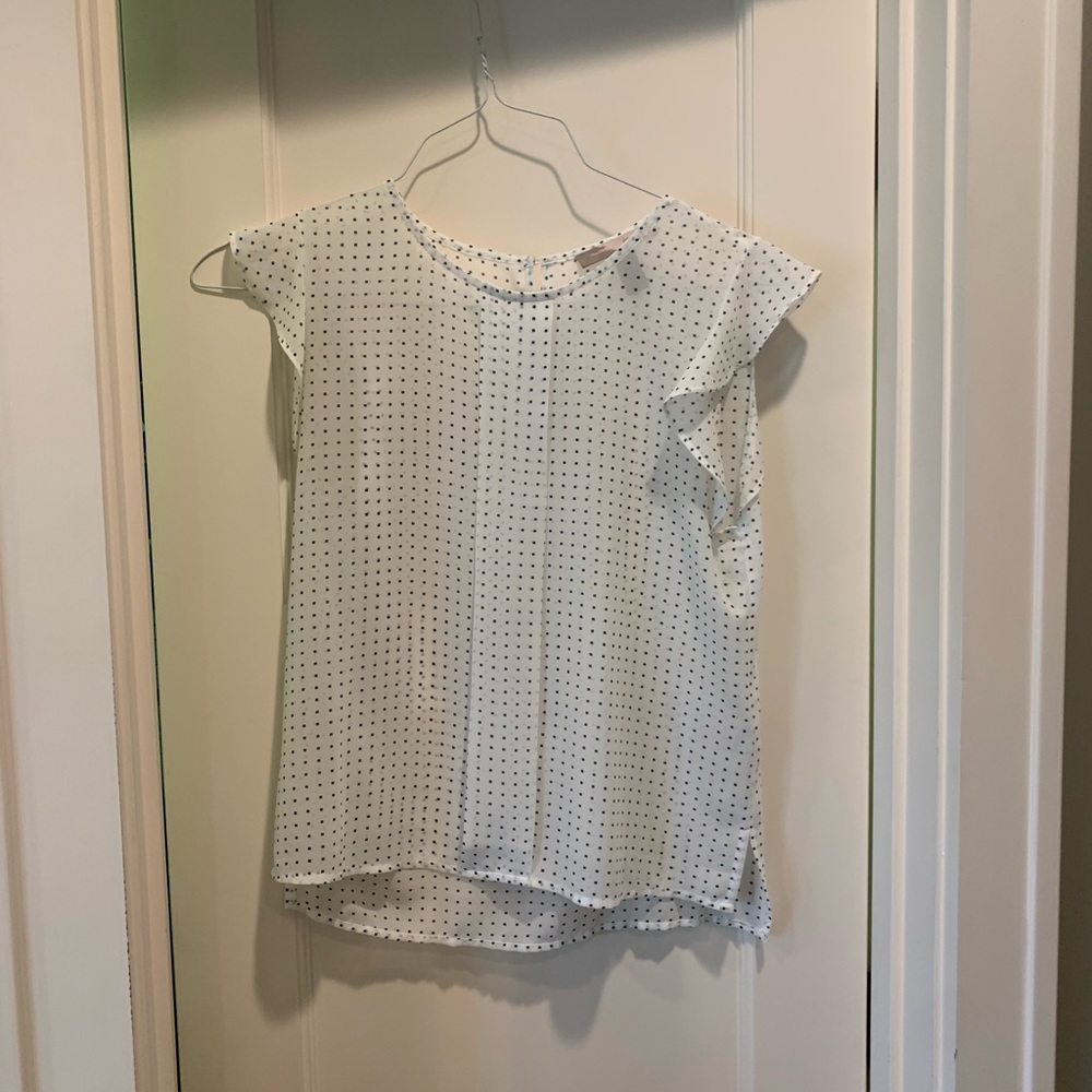 Black and white polka dot blouse from Forever 21